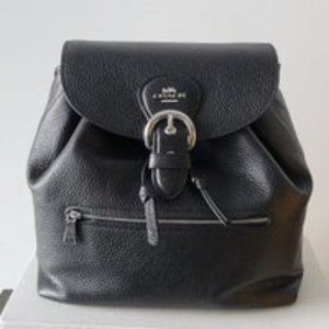 $328 *NEW* Black/Silver COACH Kleo Backpack